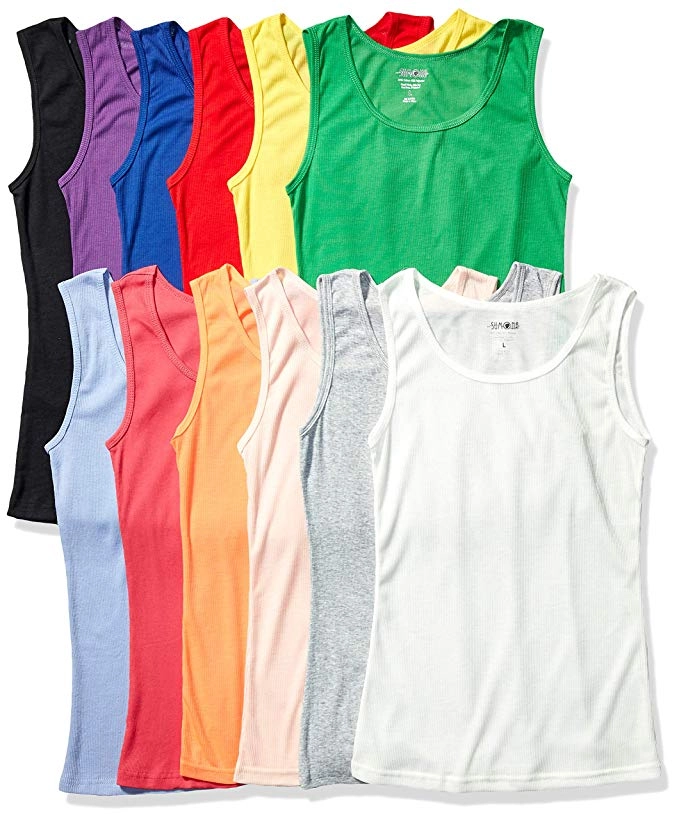 Women's Ribbed Fitted Tank Tops A Shirts