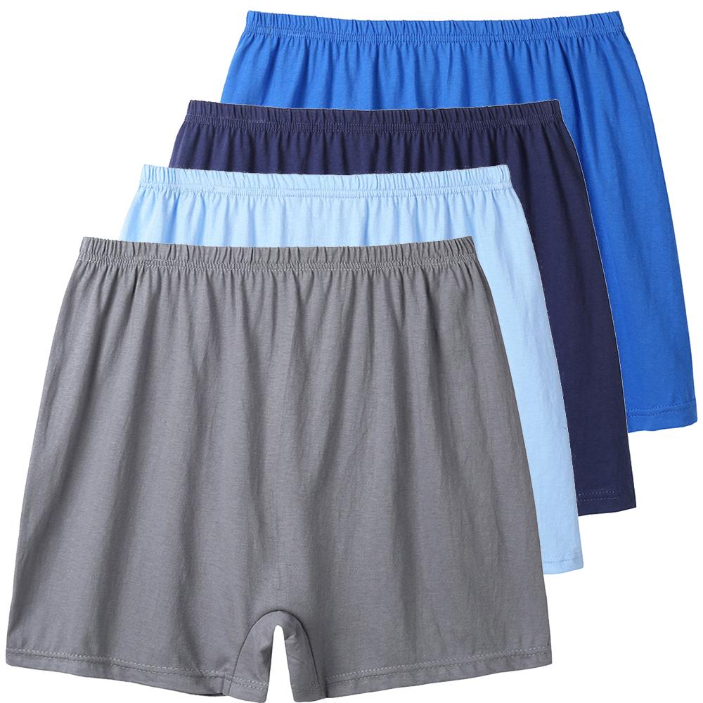 Men's Boxer Pants Solid Color Classic Cotton Underwear Comfortable Breathable Corner Pants