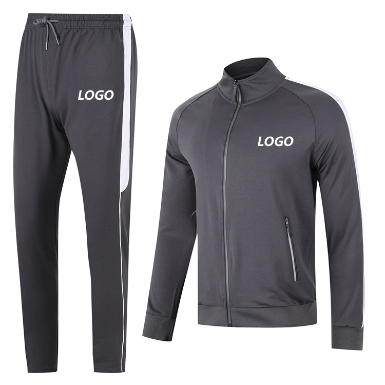 Wholesale Zipper Running Jogging Polyester Set Sweatsuit Football Custom Men Sportswear Tracksuit Mens Tracksuits